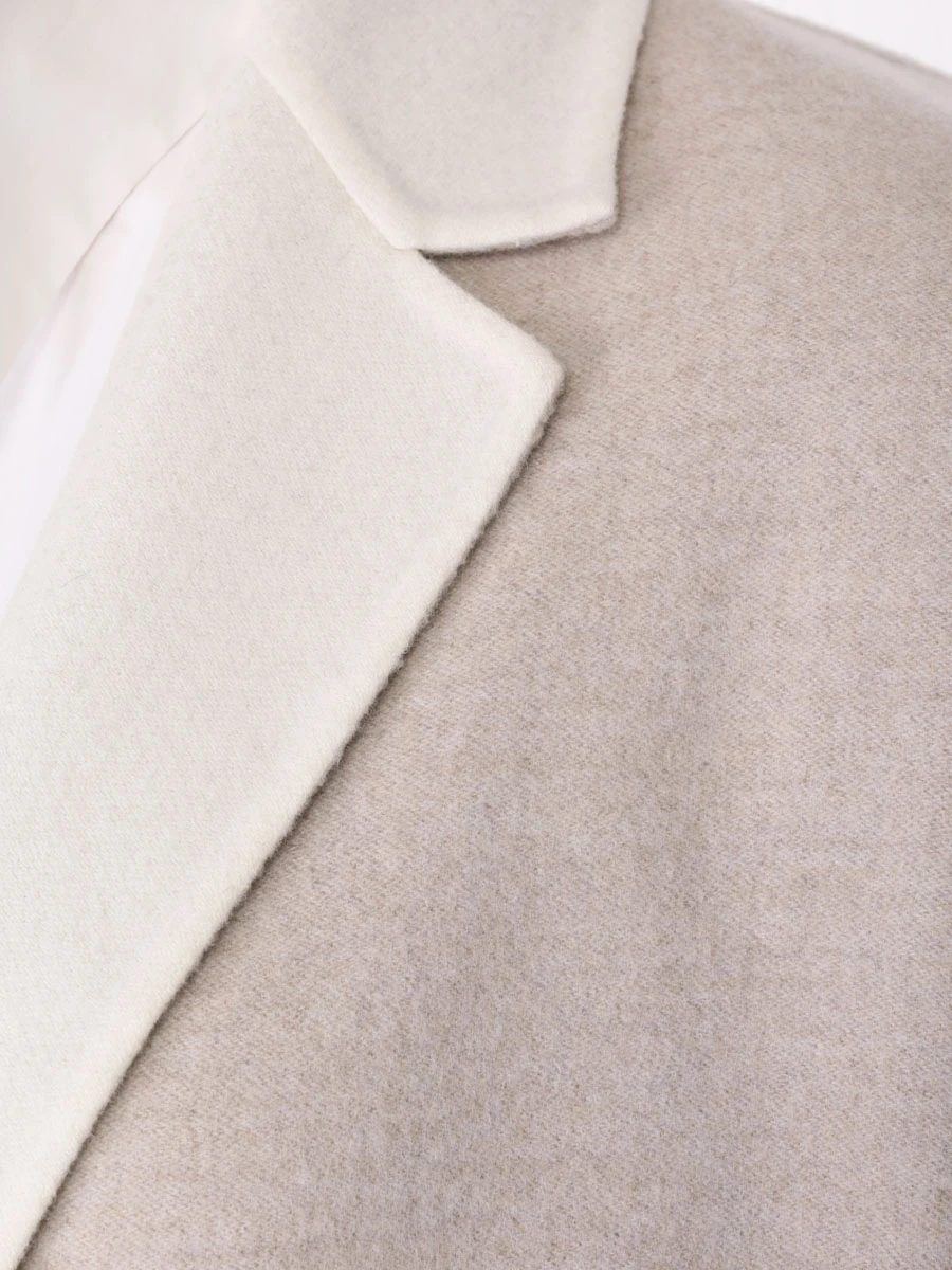 Пальто шерстяное MANZONI 24 923M1227-DB1 Бежевый  Фото 5