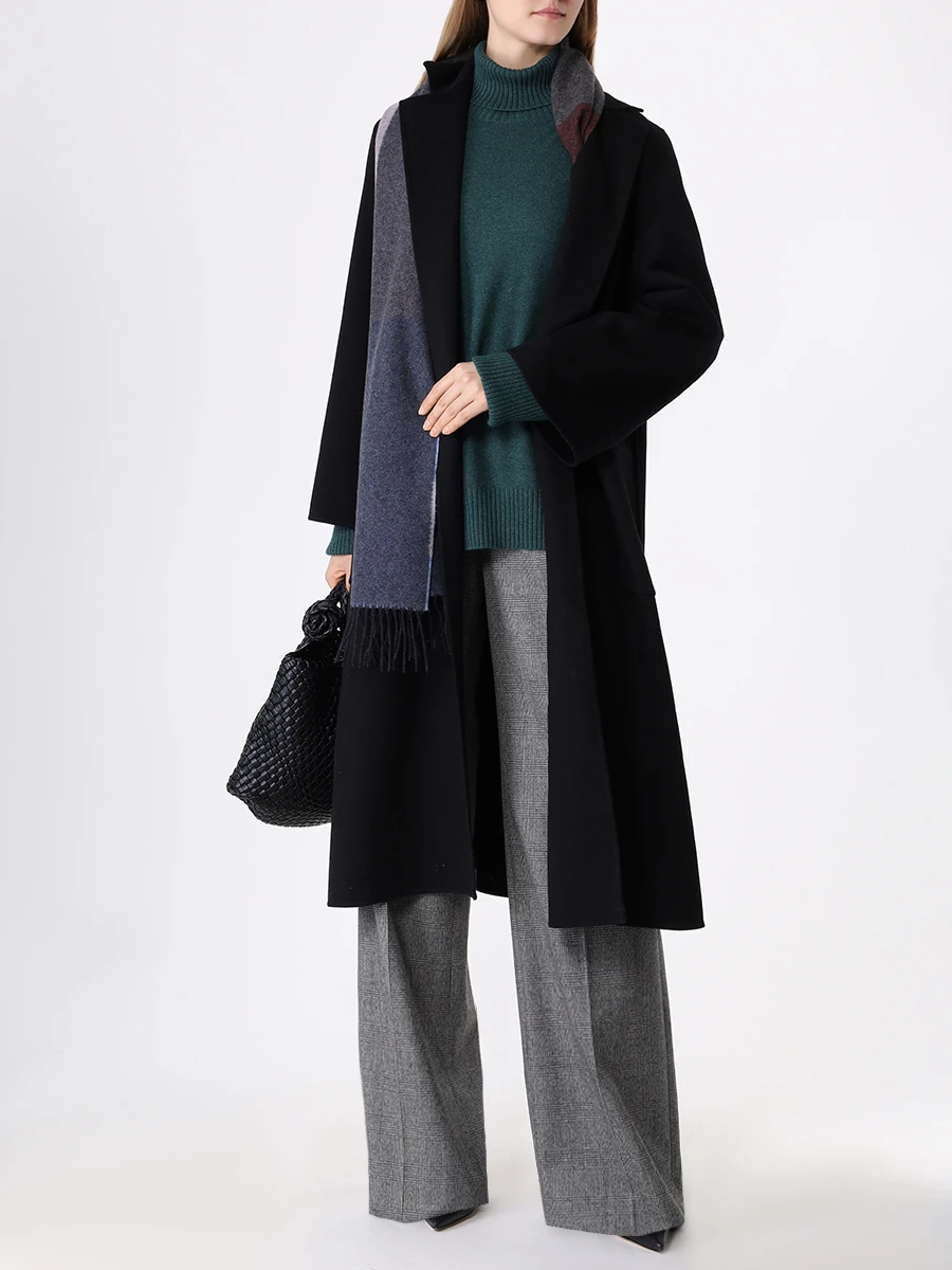 Пальто шерстяное MANZONI 24 23M1040-DB5 Черный  Фото 2