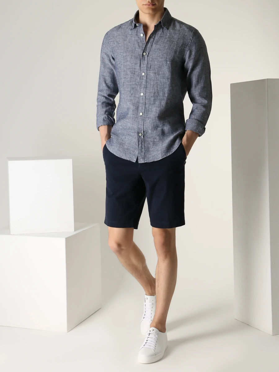 

Шорты хлопковые, Синий, 50487993/404