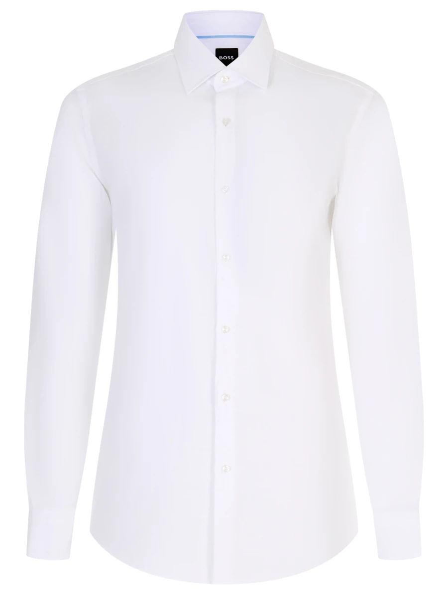 Рубашка Slim Fit льняная BOSS 50490234/100, размер 48, цвет белый 50490234/100 - фото 1
