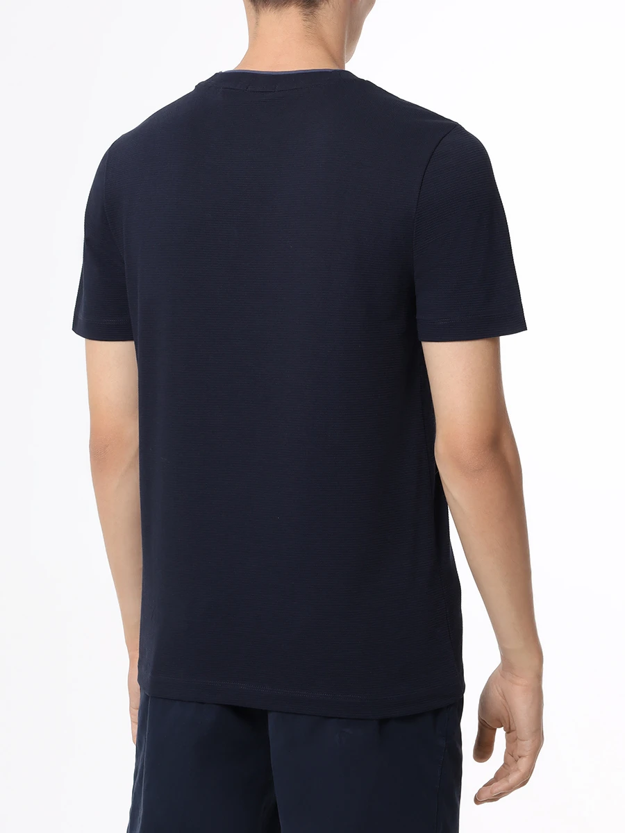 Футболка Slim Fit хлопковая BOSS 50494978/404 Синий  Фото 3