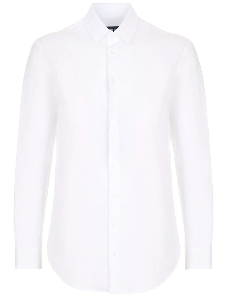 Рубашка Regular Fit хлопковая GIORGIO ARMANI 8WGCCZMC TZ517 U0BN, размер 52, цвет белый - фото 1