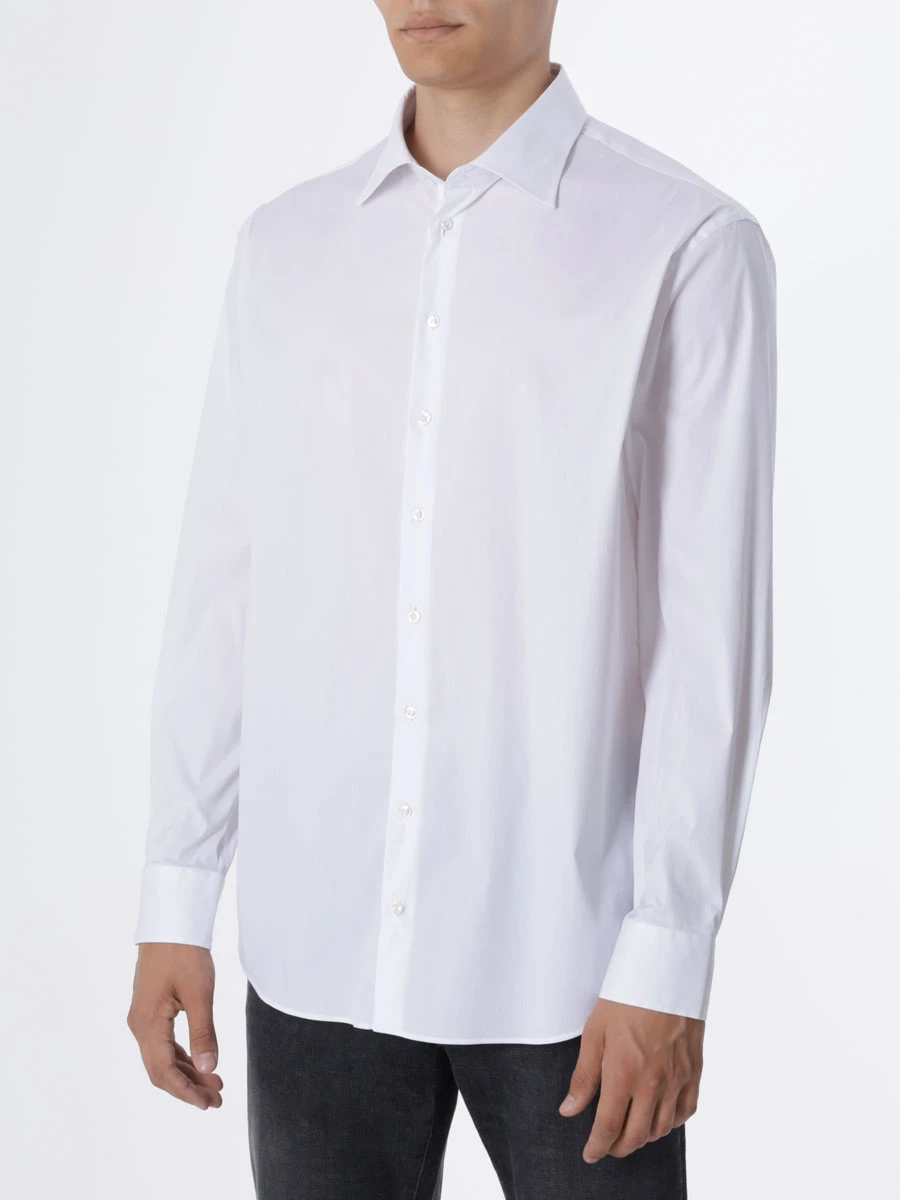 Рубашка Regular Fit хлопковая GIORGIO ARMANI 8WGCCZMC TZ517 U0BN, размер 52, цвет белый - фото 4