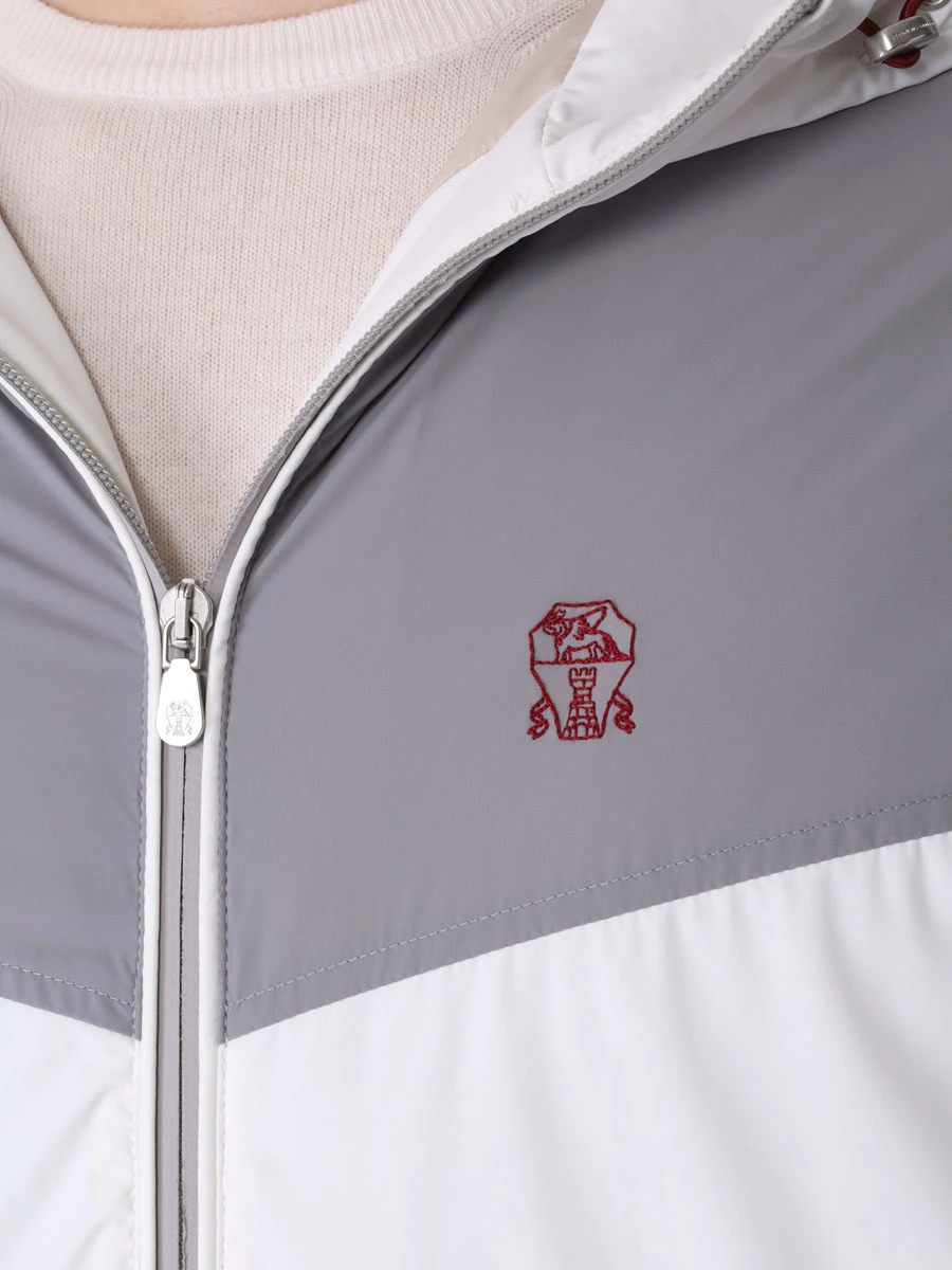 Куртка с капюшоном BRUNELLO CUCINELLI MM4037430G CDV30 Белый  Фото 5