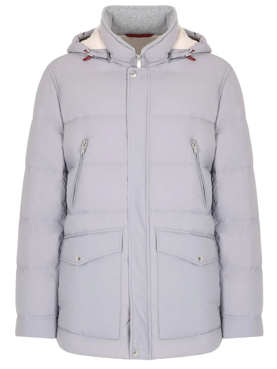 Пуховик стеганый BRUNELLO CUCINELLI MM4031823 CLV56 Серый 