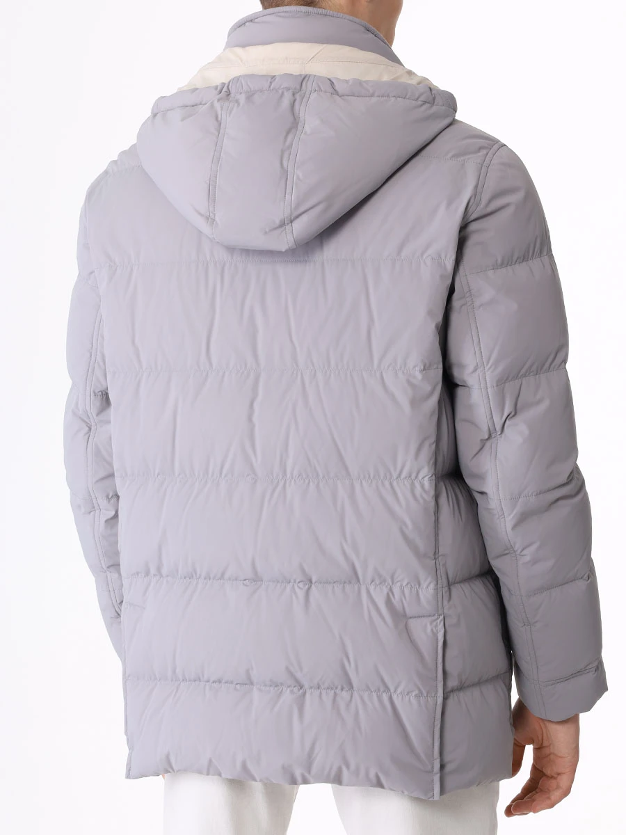 Пуховик стеганый BRUNELLO CUCINELLI MM4031823 CLV56 Серый  Фото 3
