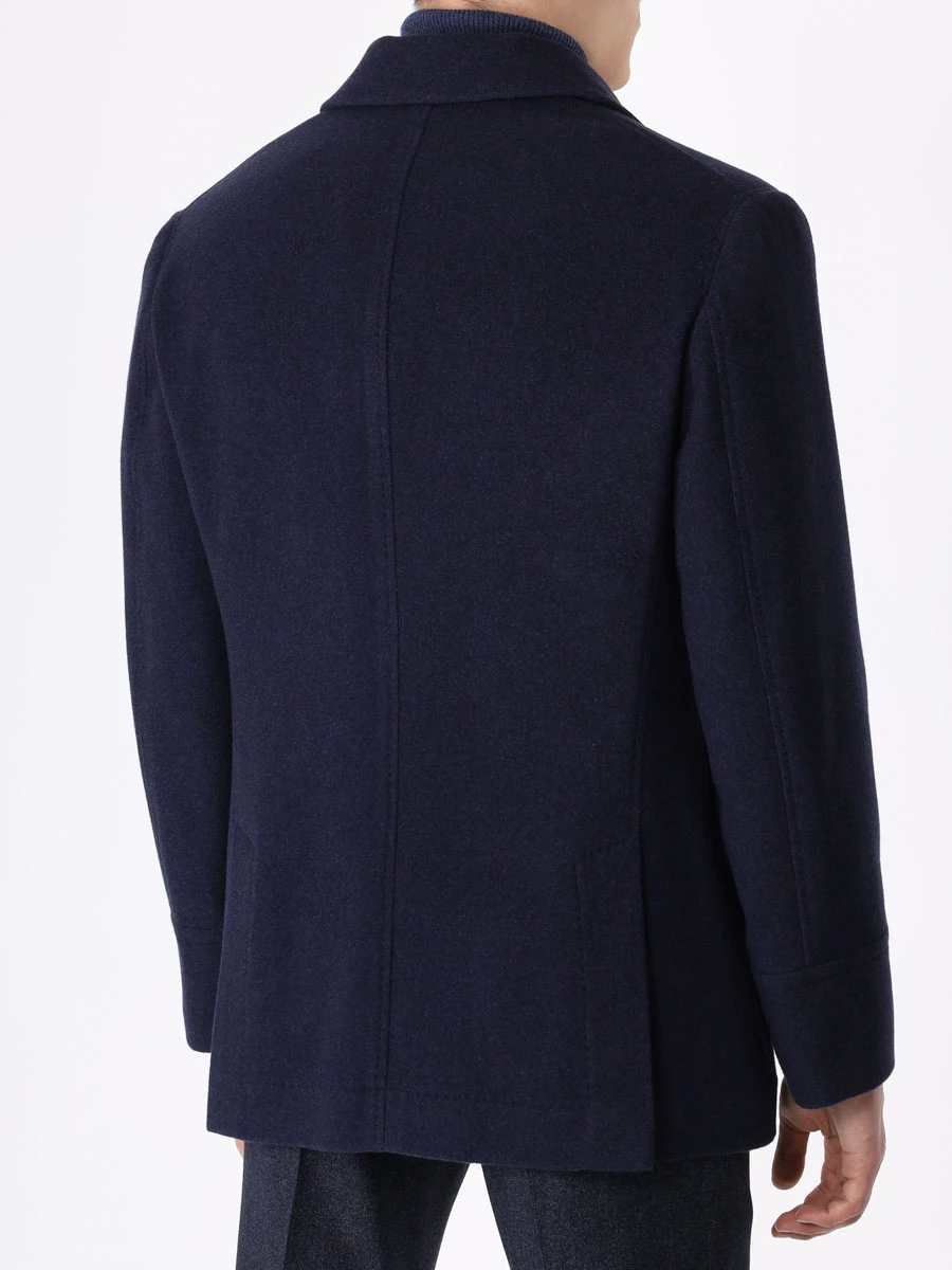 Полупальто кашемировое BRUNELLO CUCINELLI MT4977008D C047 Синий  Фото 3