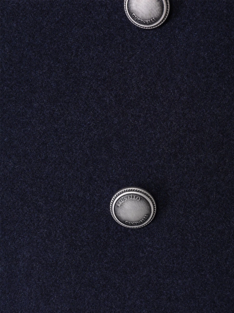Полупальто кашемировое BRUNELLO CUCINELLI MT4977008D C047 Синий  Фото 6