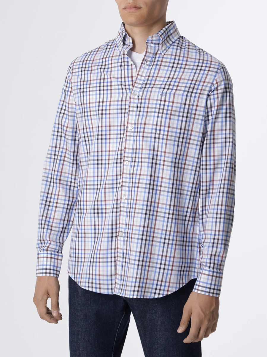 Рубашка Regular Fit хлопковая PAUL & SHARK 13313006/002, размер 60, цвет голубой 13313006/002 - фото 4