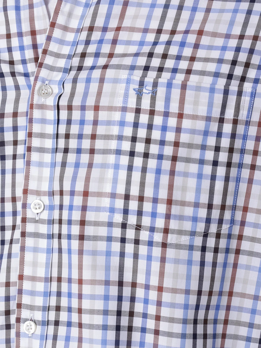 Рубашка Regular Fit хлопковая PAUL & SHARK 13313006/002, размер 60, цвет голубой 13313006/002 - фото 5