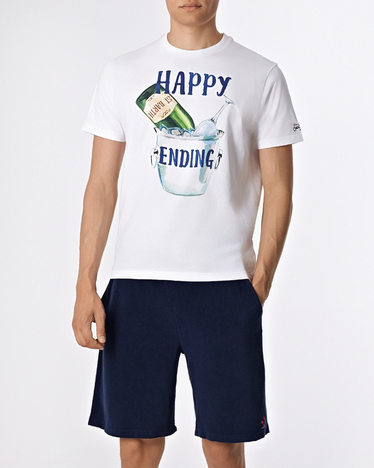 

Футболка хлопковая, Белый, TSHIRT MAN HAPPY ENDING 01N