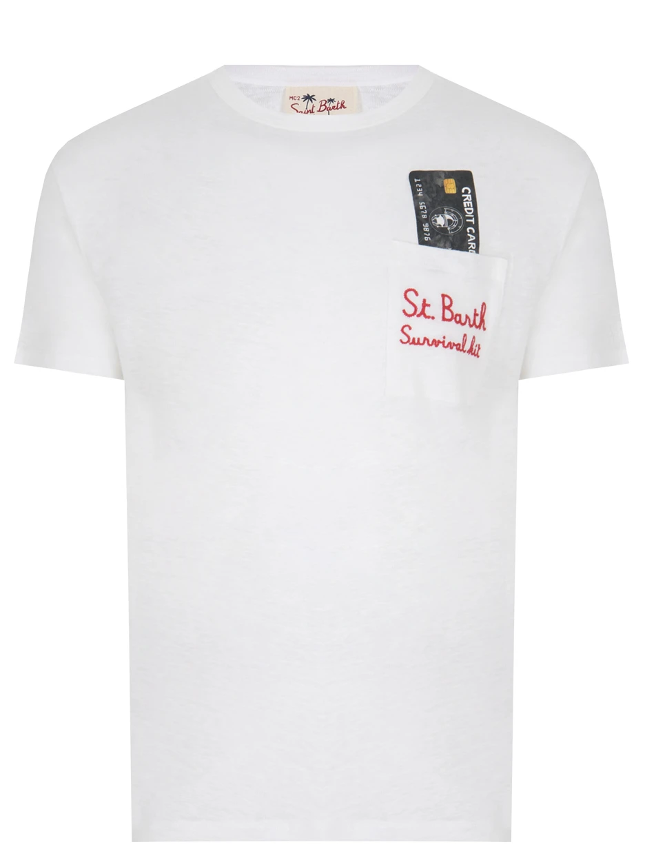 

Футболка льняная, Белый, ECSTASEA KIT 01N EMB