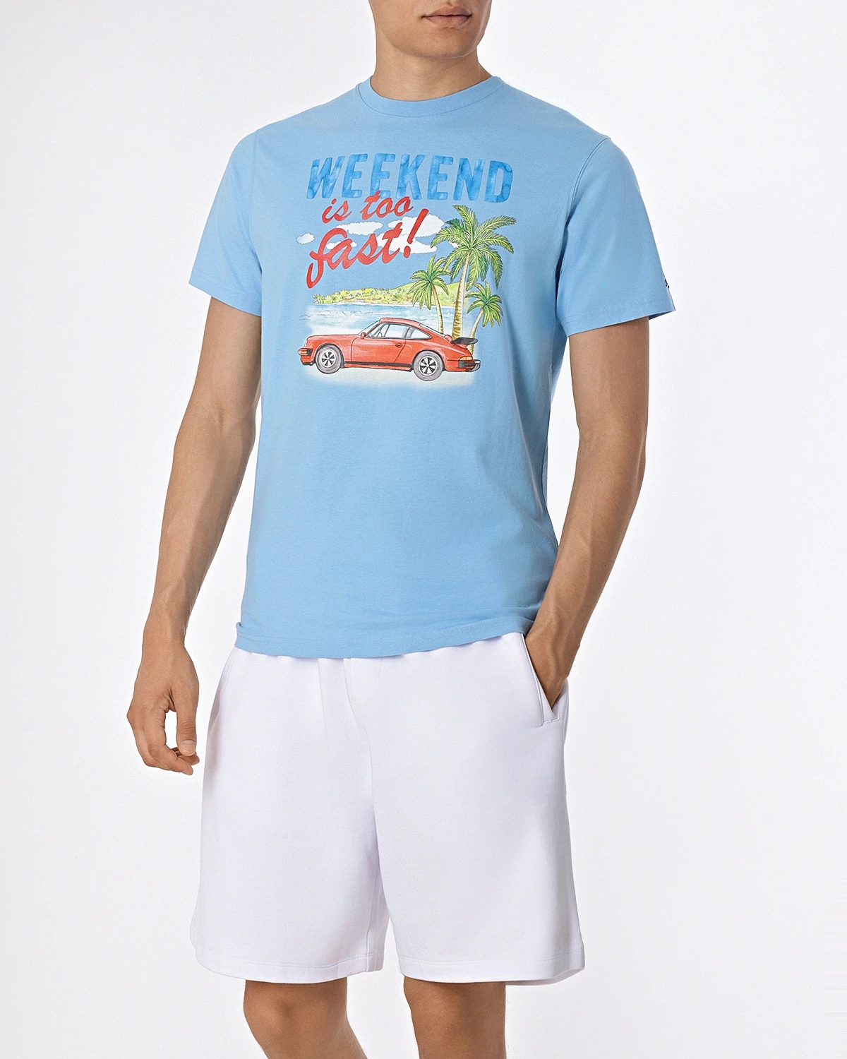 

Футболка хлопковая, Голубой, TSHIRT MAN FAST CAR 31