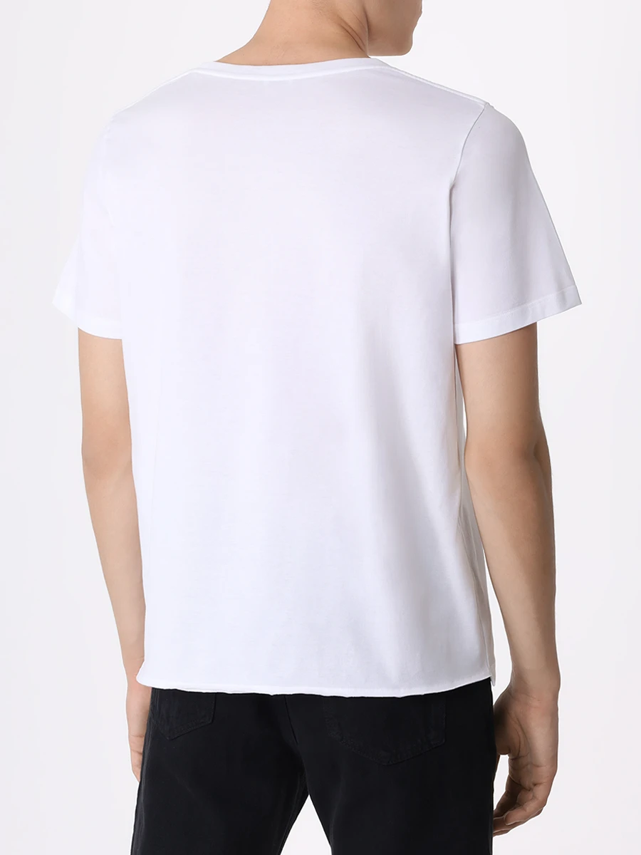 Футболка хлопковая SAINT LAURENT 464572YB2DQ 9000 Белый  Фото 3
