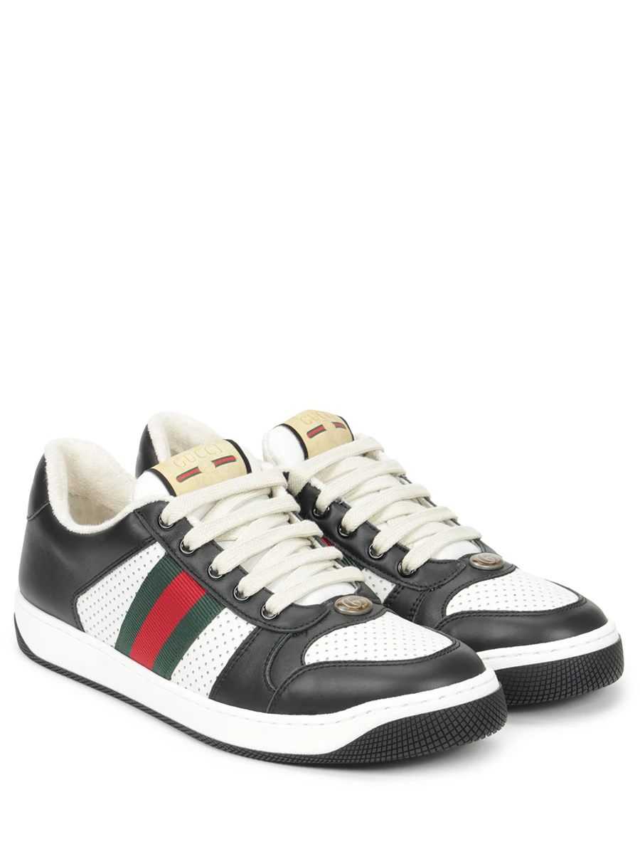 Кеды кожаные Screener GUCCI 570442AAA4S 1061 Черный  Фото 2