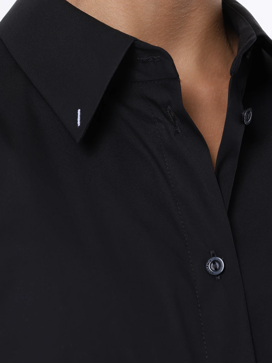 Рубашка хлопковая VASSA&CO V236601-1812 C99 (170), размер 38, цвет черный V236601-1812 C99 (170) - фото 5