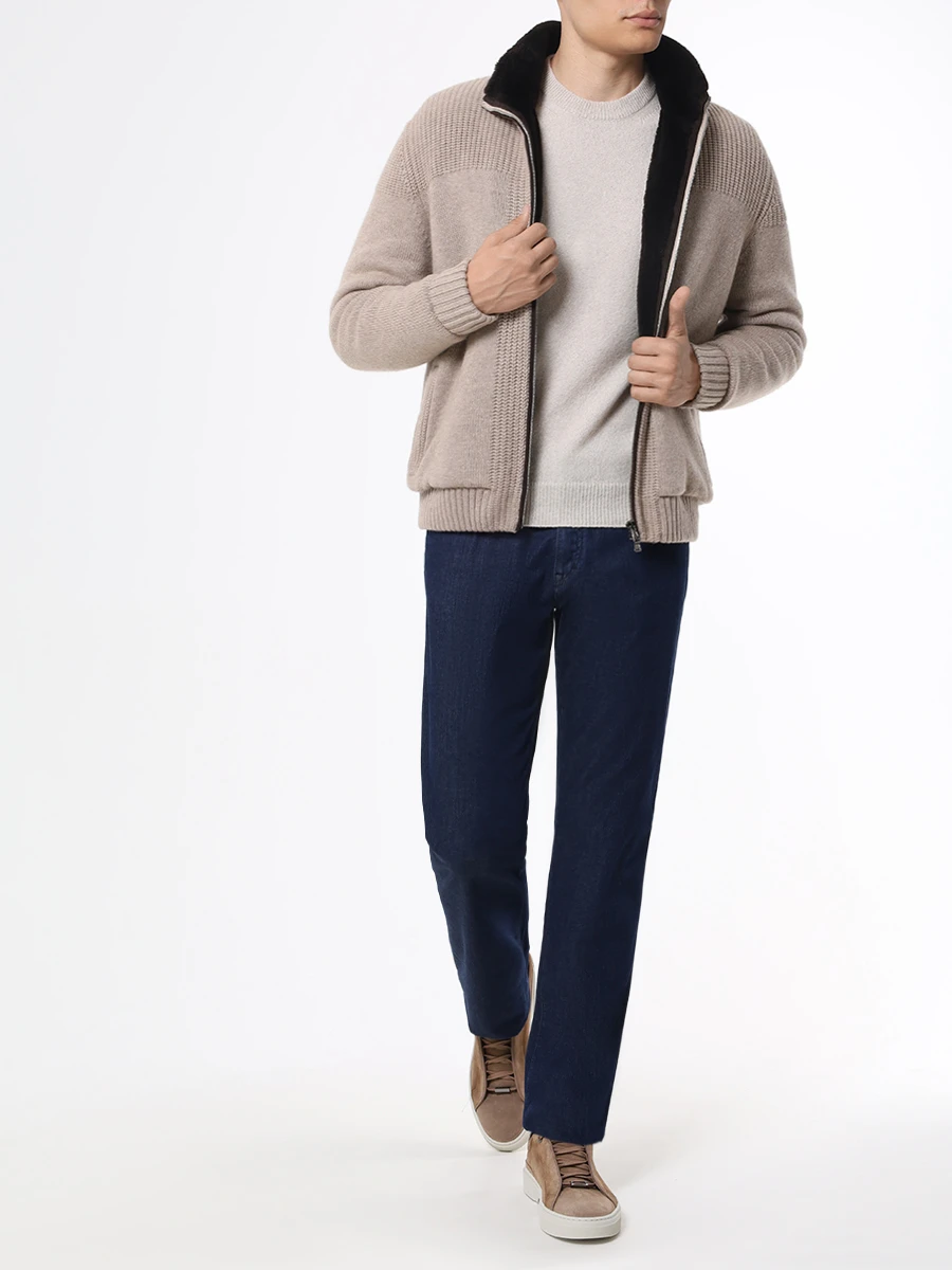 Джемпер кашемировый FIORONI CASHMERE MK27018A1 V1 Бежевый  Фото 2