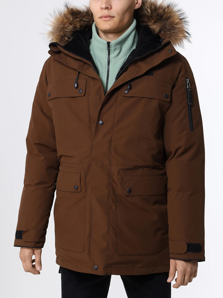 Парка однотонная ARCTIC EXPLORER POLUS Какао Коричневый  Фото 4