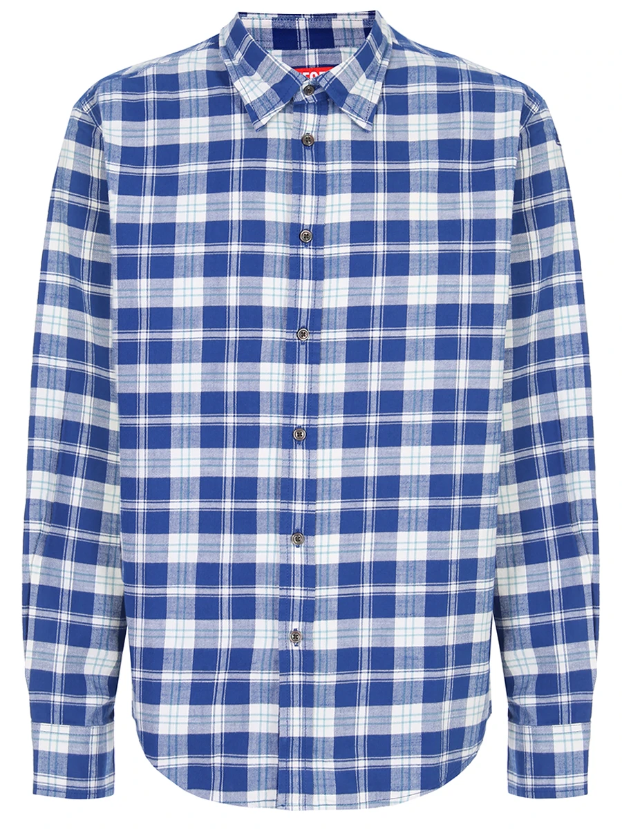 Рубашка Regular Fit хлопковая DIESEL A106200SHAW8EK, размер 52, цвет синий - фото 1