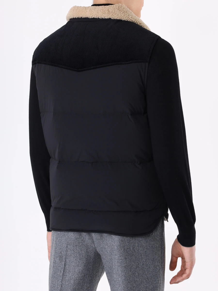 Жилет стеганый BRUNELLO CUCINELLI MM4031942 CCY28 Черный  Фото 3