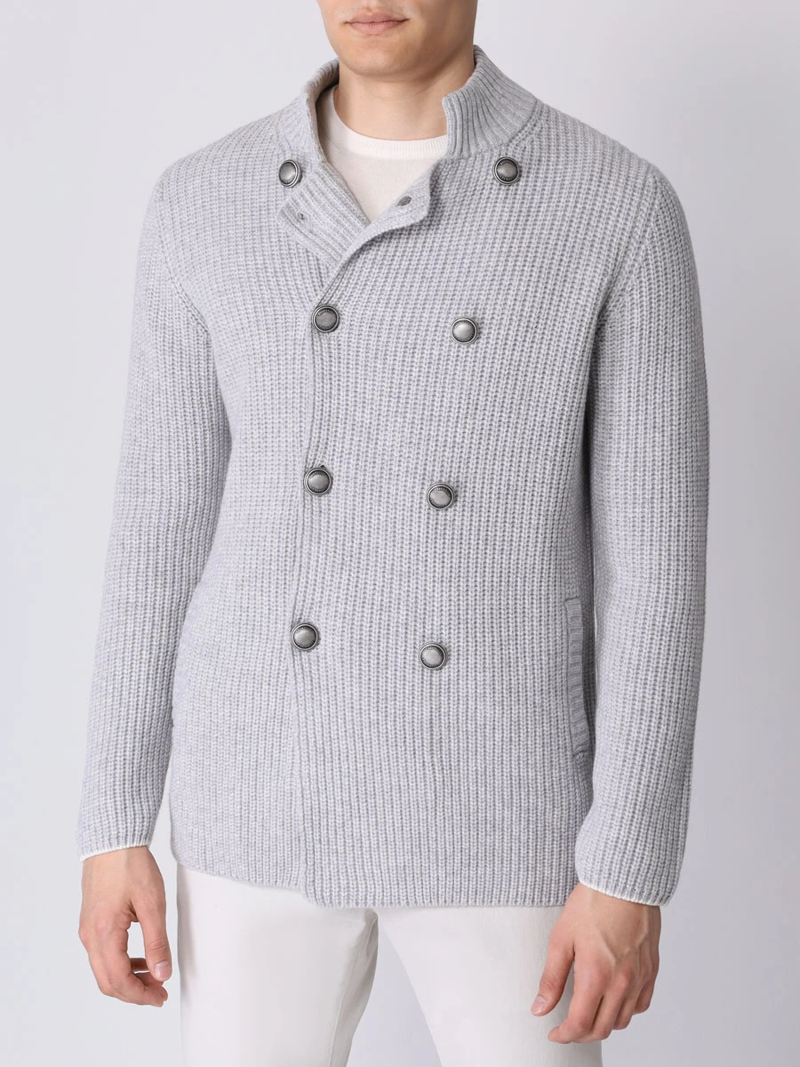 Кардиган шерстяной BRUNELLO CUCINELLI M3655501 CBP08 Серый  Фото 4