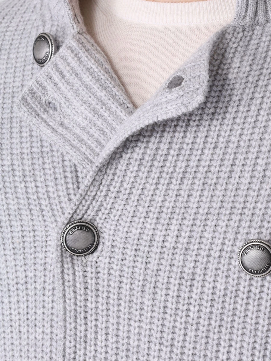 Кардиган шерстяной BRUNELLO CUCINELLI M3655501 CBP08 Серый  Фото 5