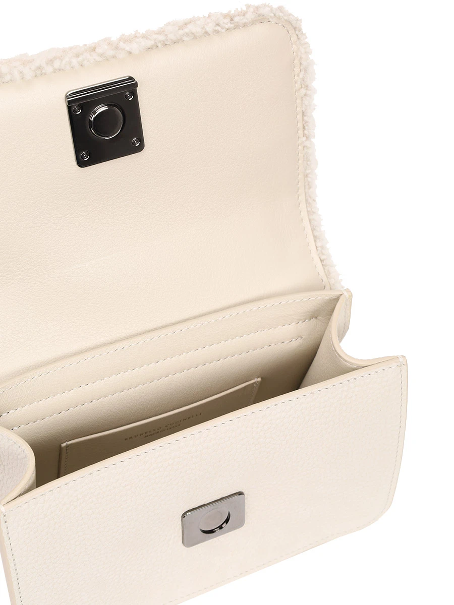Сумка кожаная BRUNELLO CUCINELLI MBEMD2496 C8495 Кремовый  Фото 4