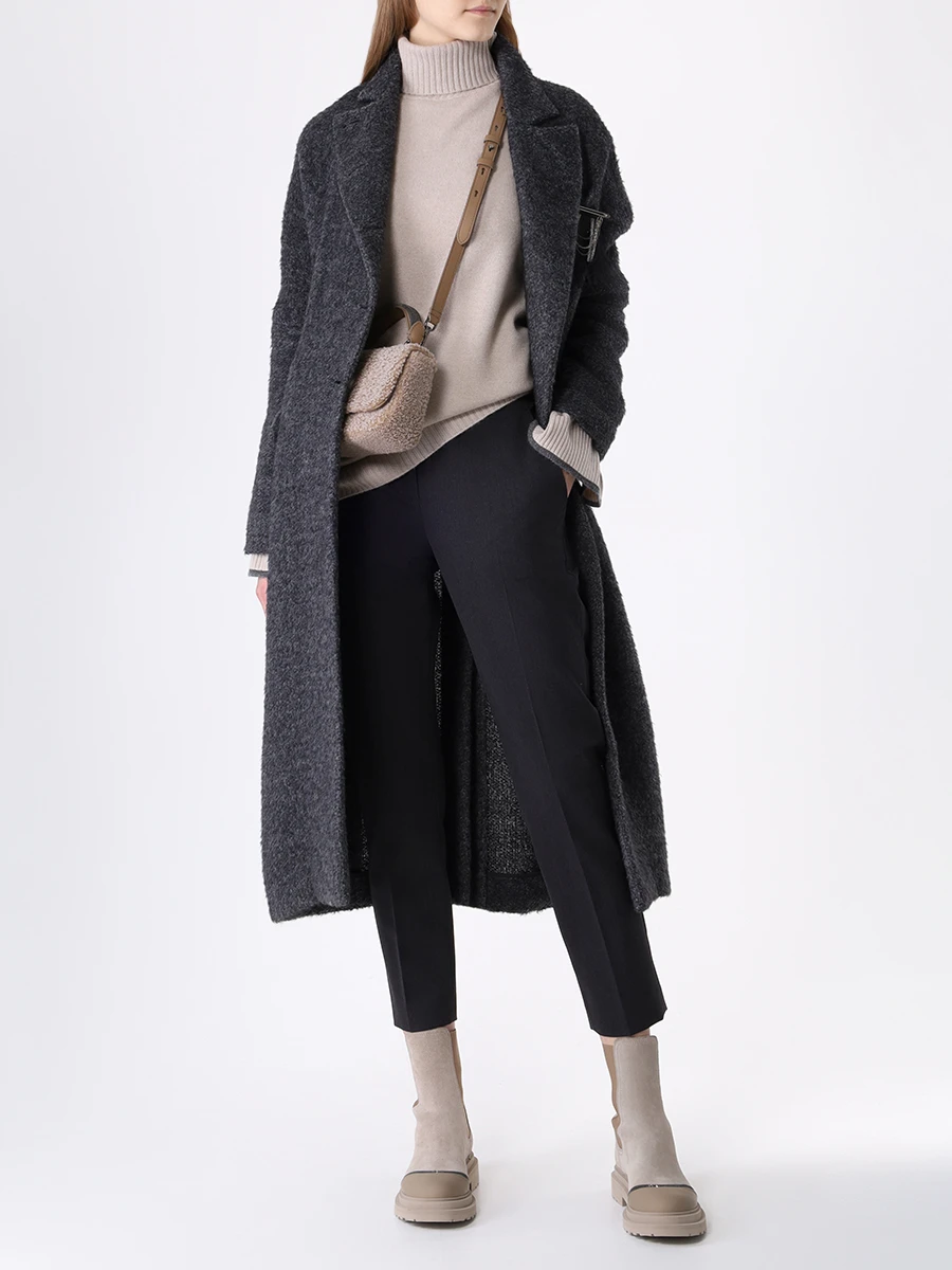 Брюки шерстяные BRUNELLO CUCINELLI MB526P8397 C101 Черный  Фото 2