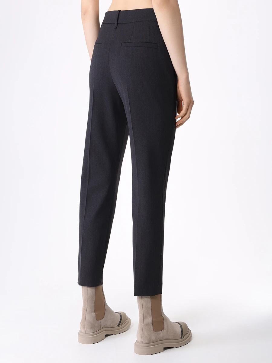 Брюки шерстяные BRUNELLO CUCINELLI MB526P8397 C101 Черный  Фото 3