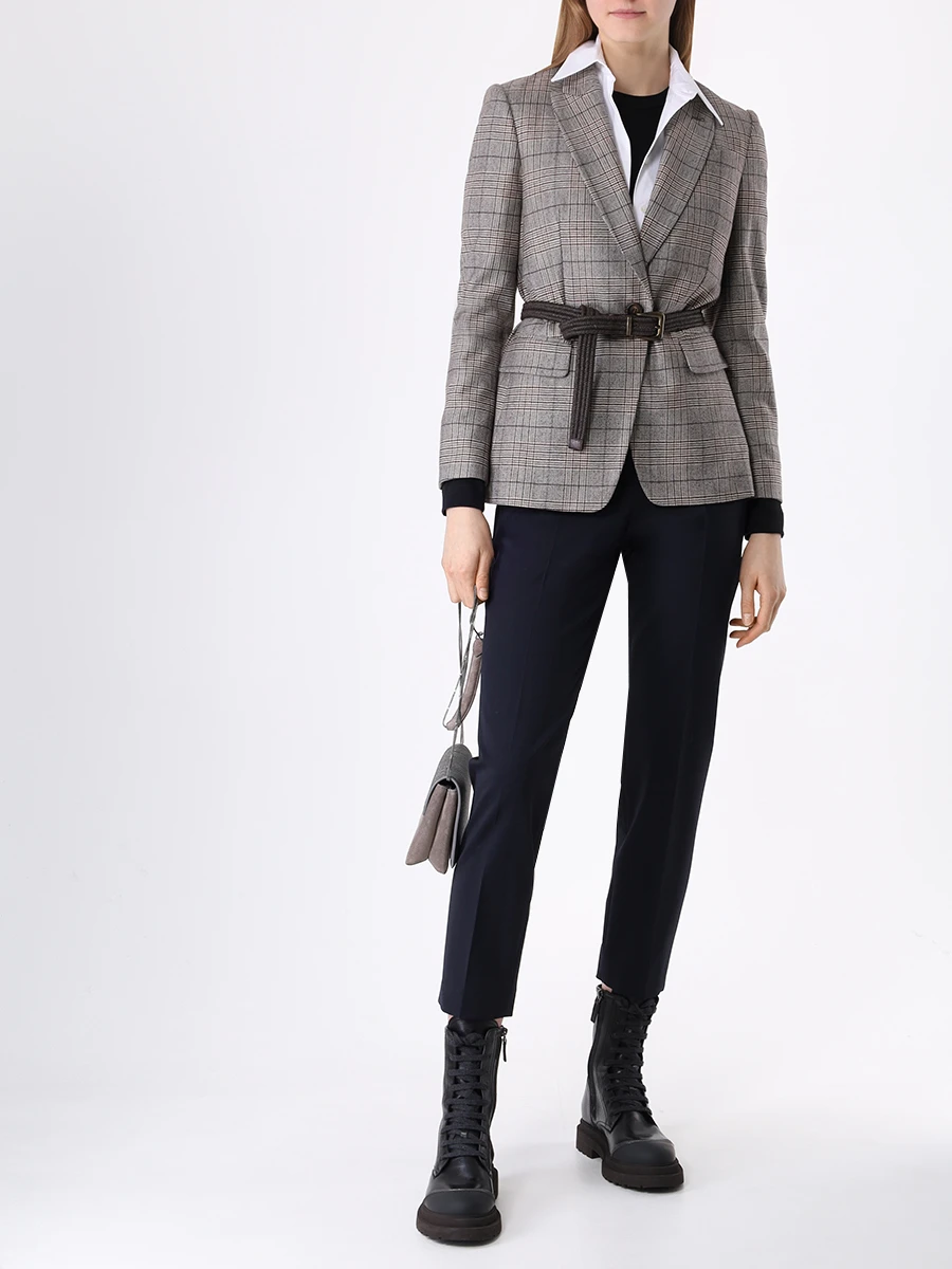 Лонгслив хлопковый BRUNELLO CUCINELLI M0TC8BG700 C101 Черный  Фото 2