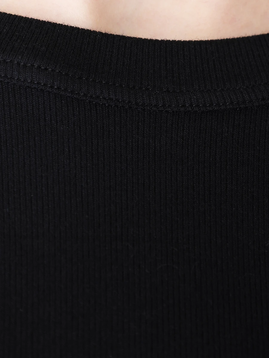 Лонгслив хлопковый BRUNELLO CUCINELLI M0TC8BG700 C101 Черный  Фото 6