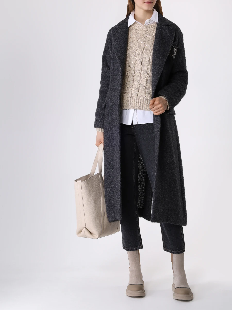 Рубашка хлопковая BRUNELLO CUCINELLI M0091MA206 C159 Белый  Фото 2