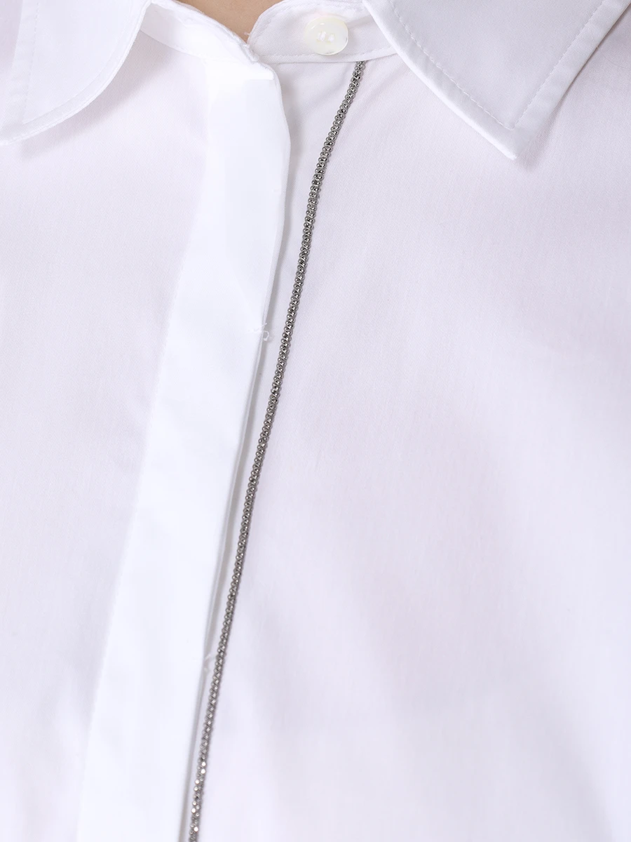 Рубашка хлопковая BRUNELLO CUCINELLI M0091MA206 C159 Белый  Фото 5