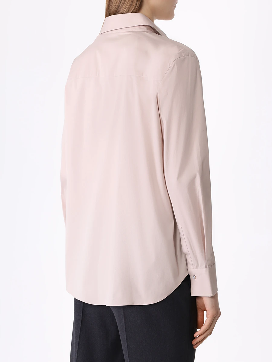 Рубашка хлопковая BRUNELLO CUCINELLI M0091NB426 C7966 Бежевый  Фото 3