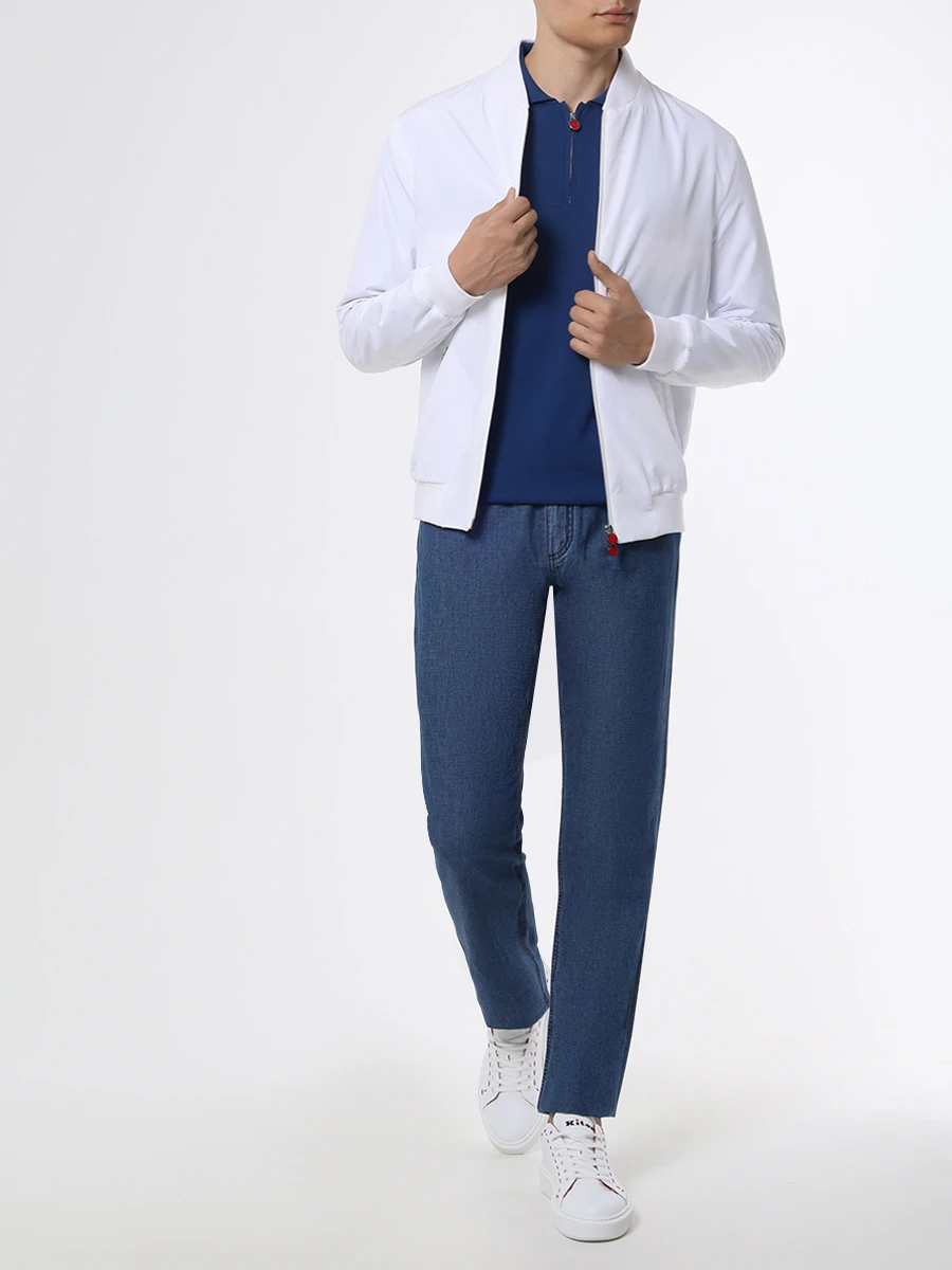 Поло шерстяное KITON UK1494W23 6316 Синий  Фото 2