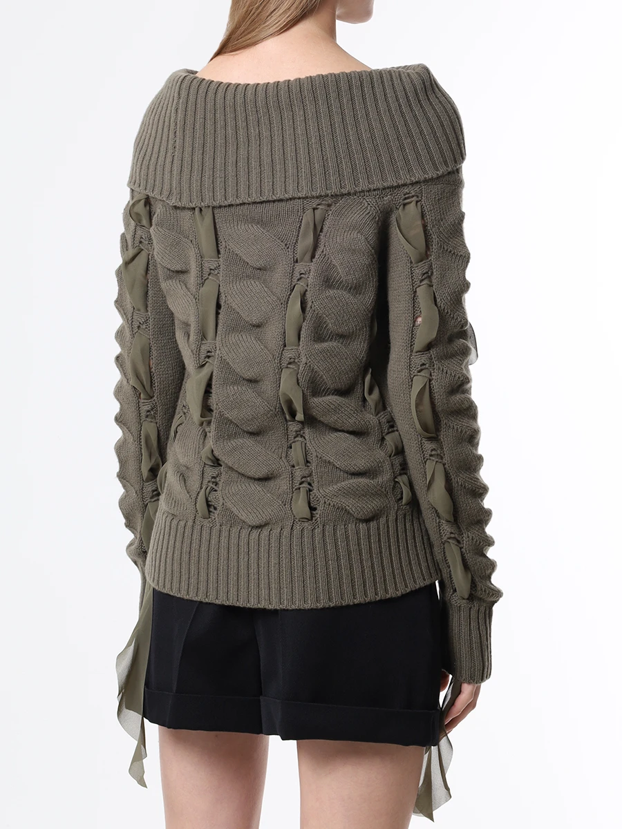 Джемпер шерстяной BLUMARINE A322M370A N0520 Зеленый  Фото 3