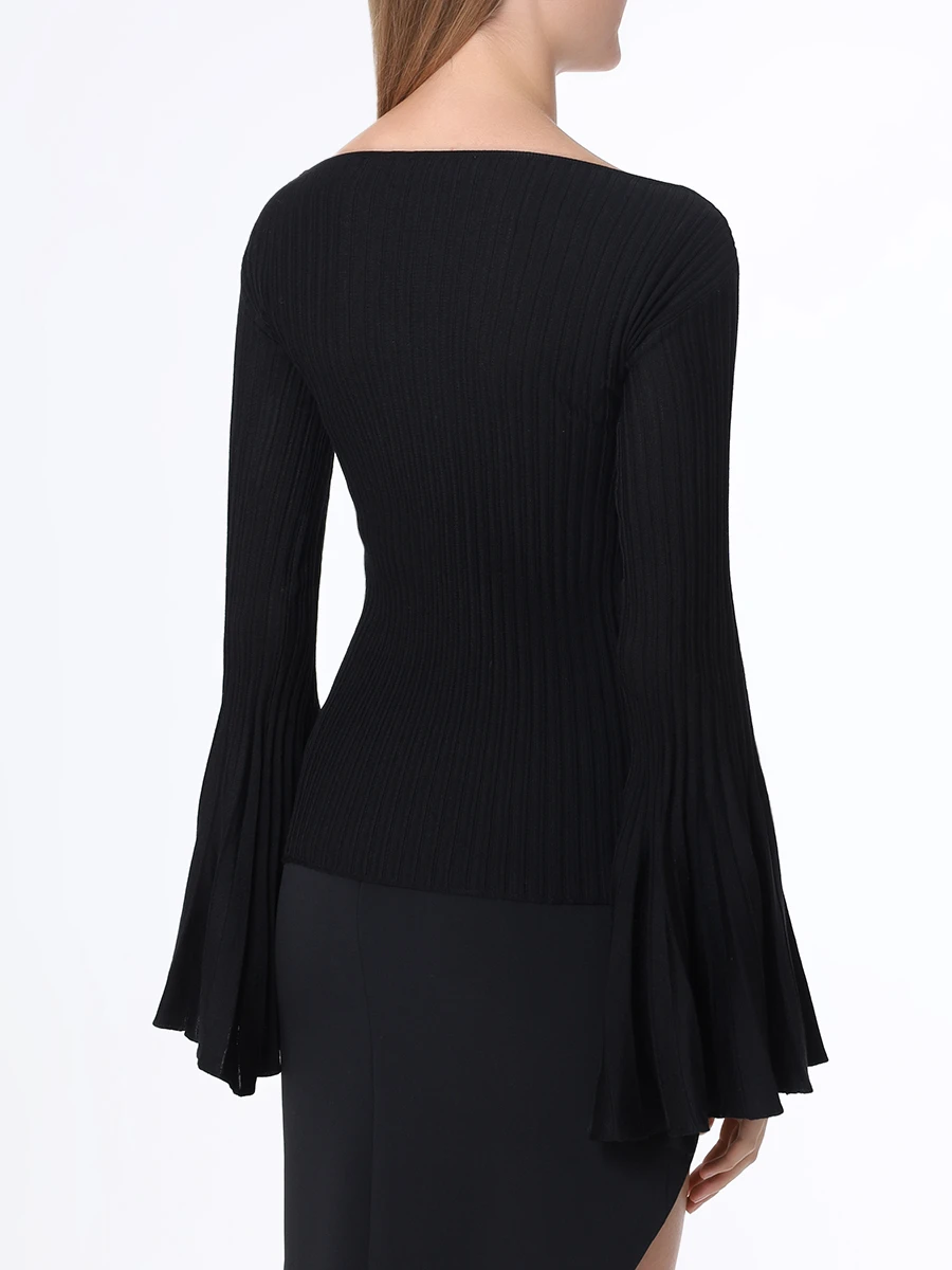 Джемпер шерстяной BLUMARINE A322M391A N0990 Черный  Фото 3