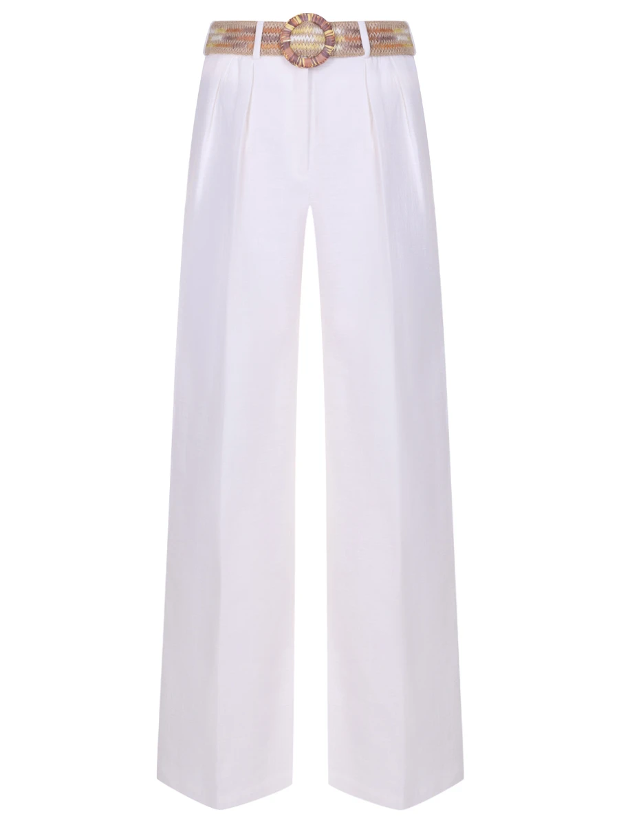 Брюки хлопковые ZIMMERMANN 3824PSS231/.IVO Белый 