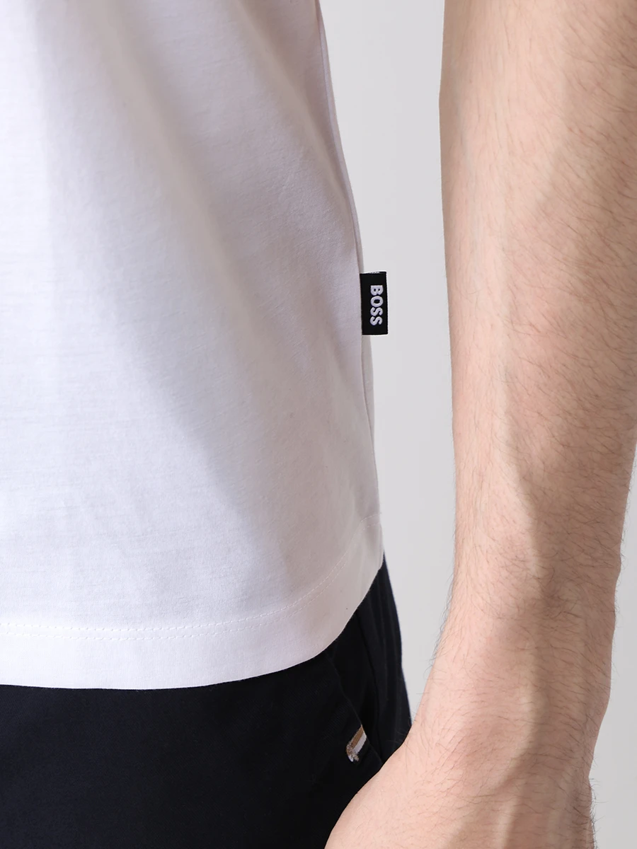Футболка хлопковая BOSS 50468395/100 Белый  Фото 5
