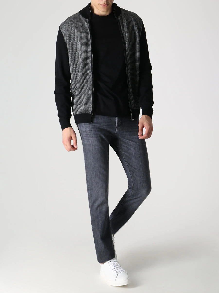 Футболка Slim Fit хлопковая BOSS 50468395/001 Черный  Фото 2