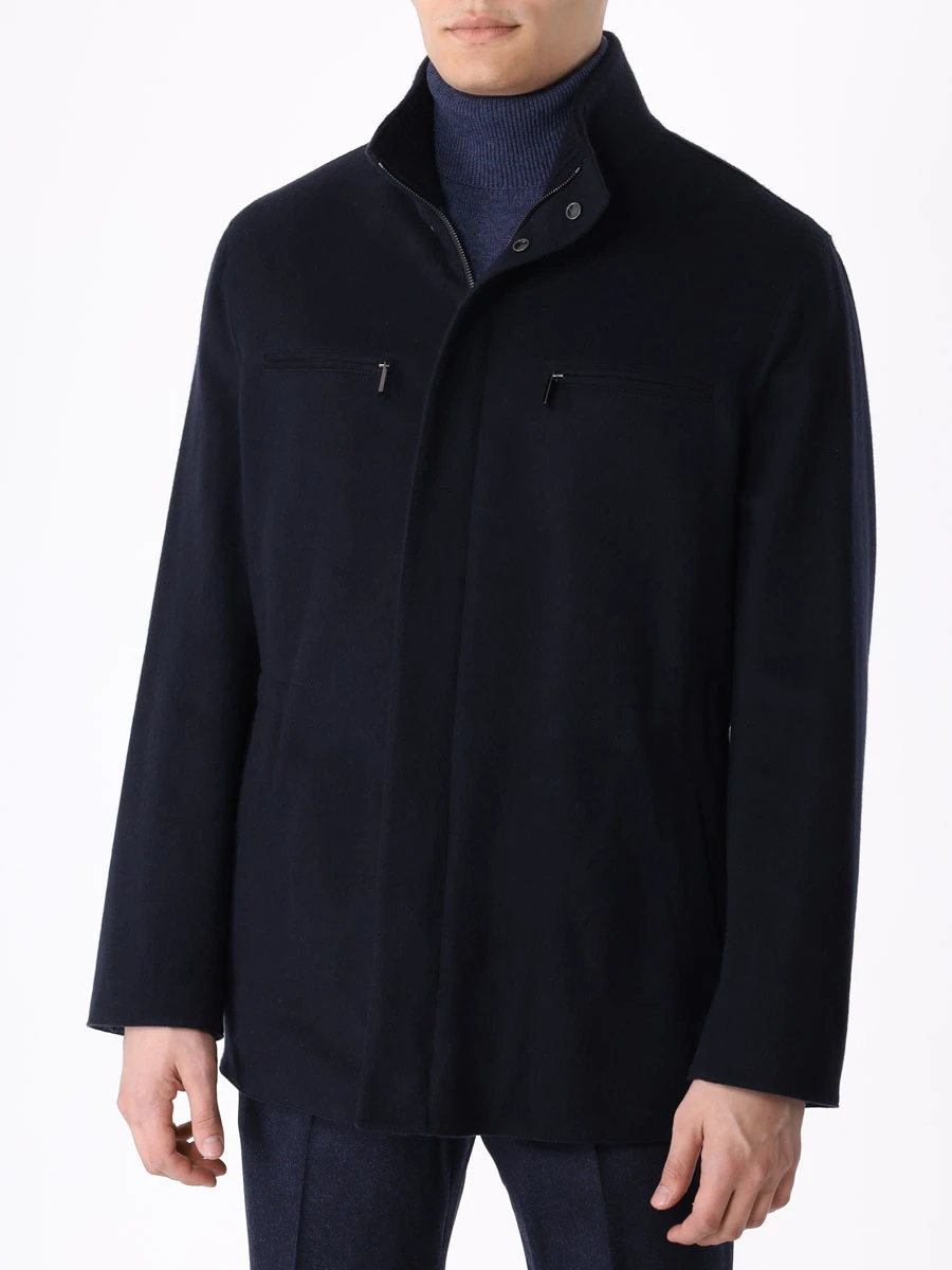 Полупальто двустороннее KITON UW1624 V0319C07 Синий  Фото 4