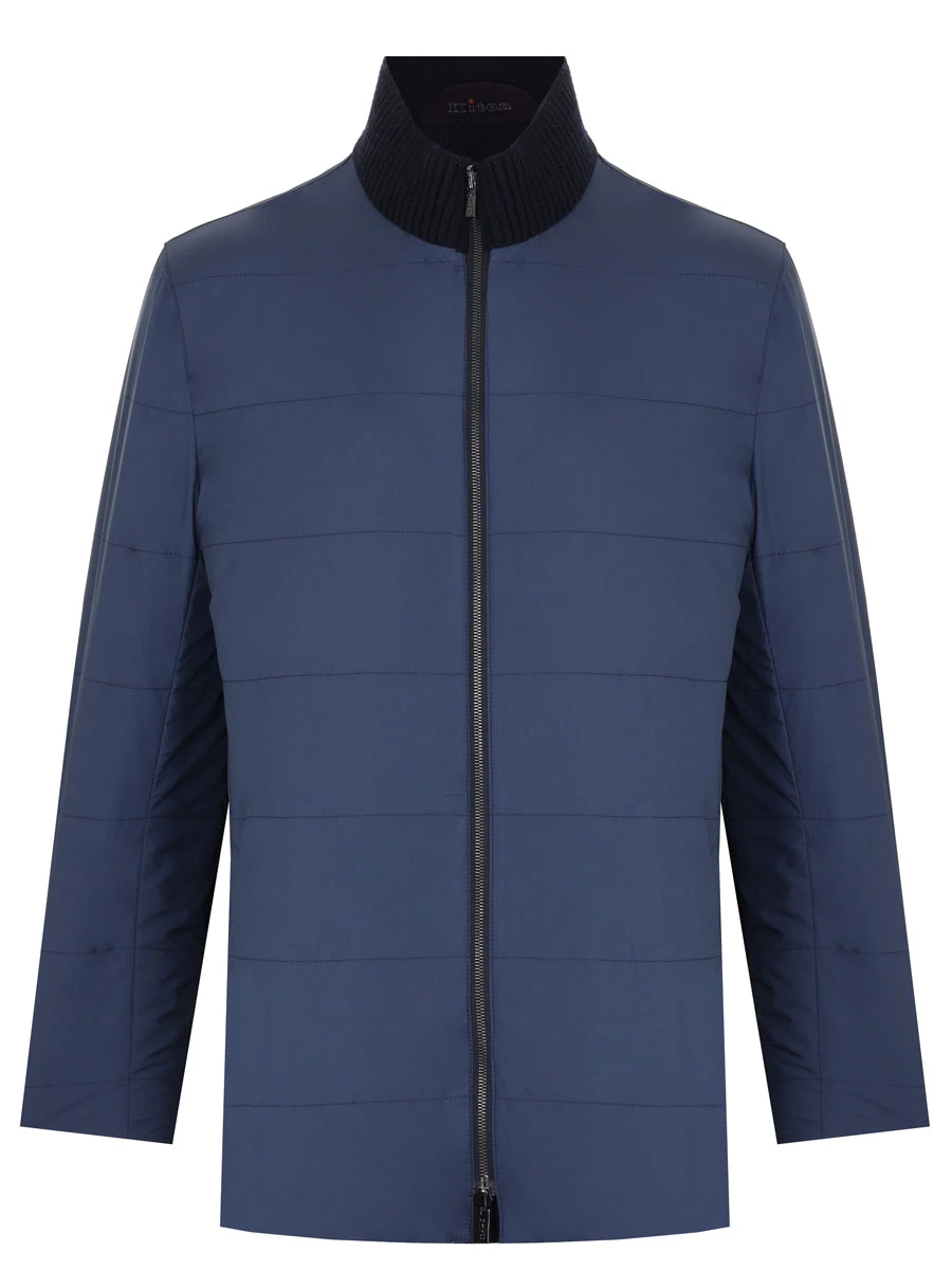 Полупальто двустороннее KITON UW1624 V0319C07 Синий  Фото 7