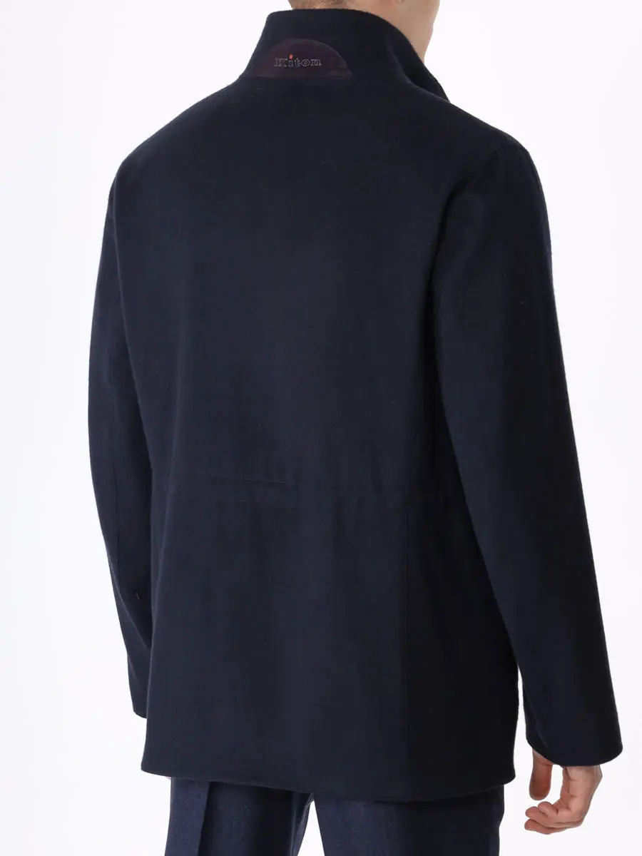 Полупальто двустороннее KITON UW1624 V0319C07 Синий  Фото 3