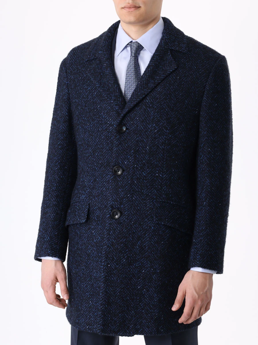 Пальто кашемировое KITON UGO411K0121C06004 Синий  Фото 4