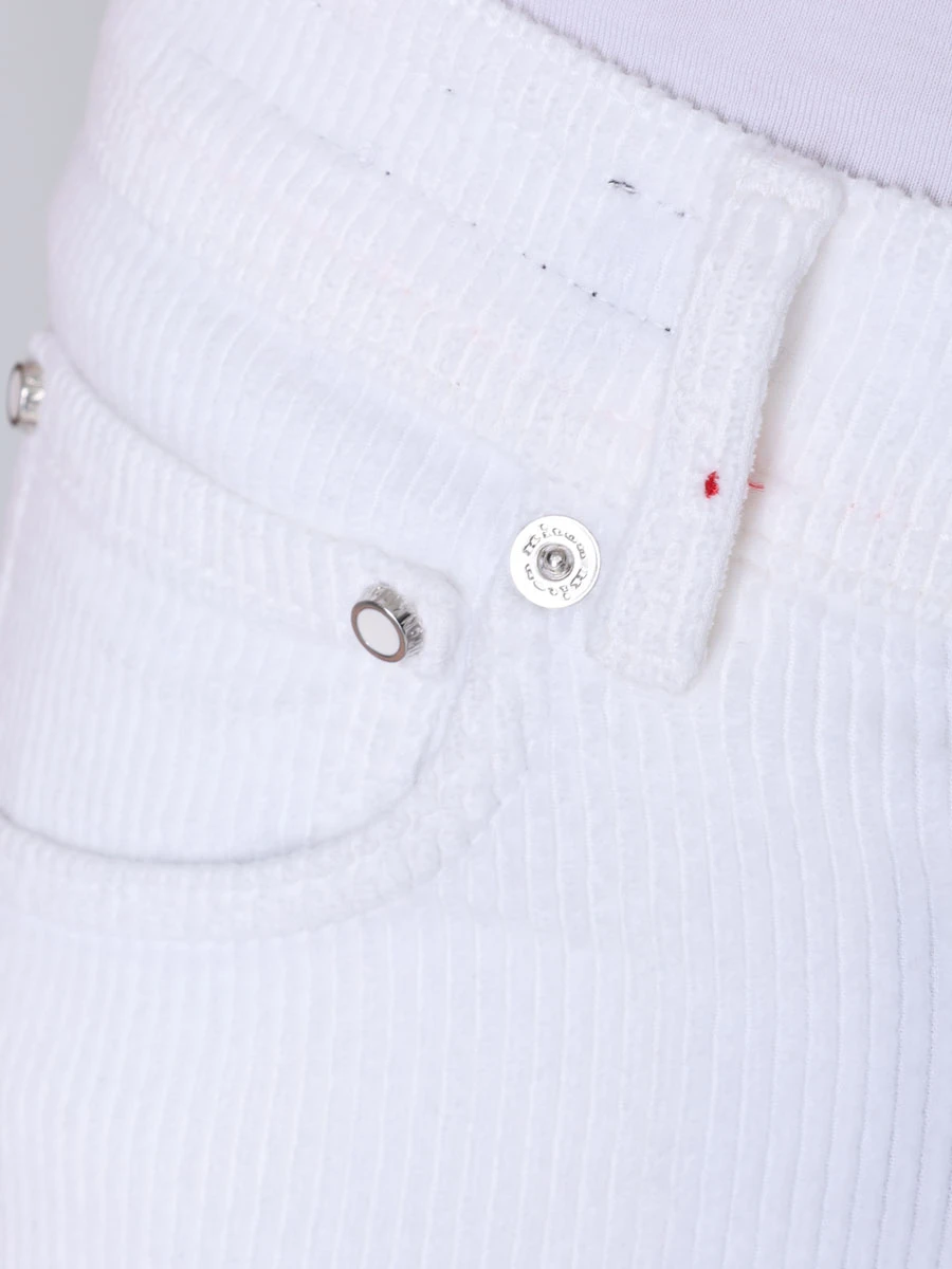 Брюки вельветовые KITON UPNJS J0208C16 Белый  Фото 5