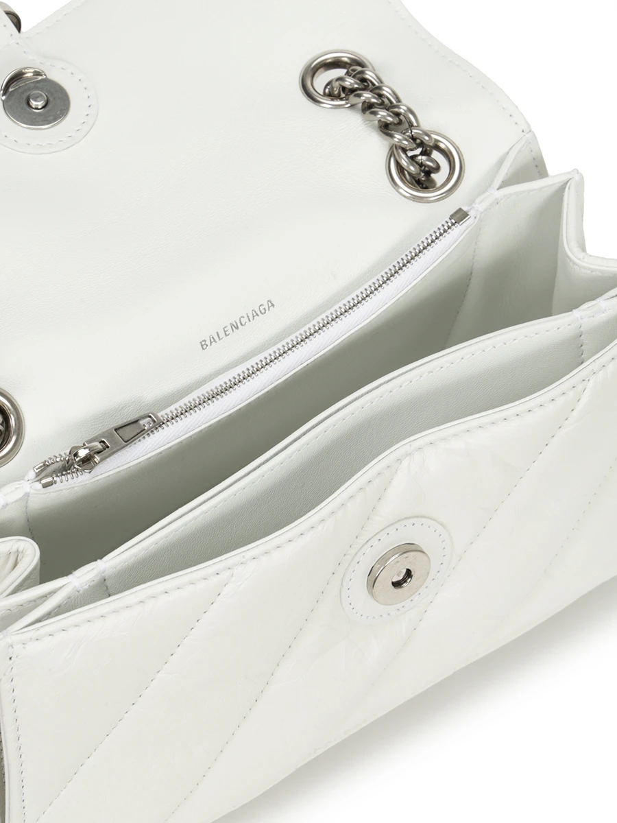 Сумка кожаная Crush BALENCIAGA 716351210J0/9001 Белый  Фото 4