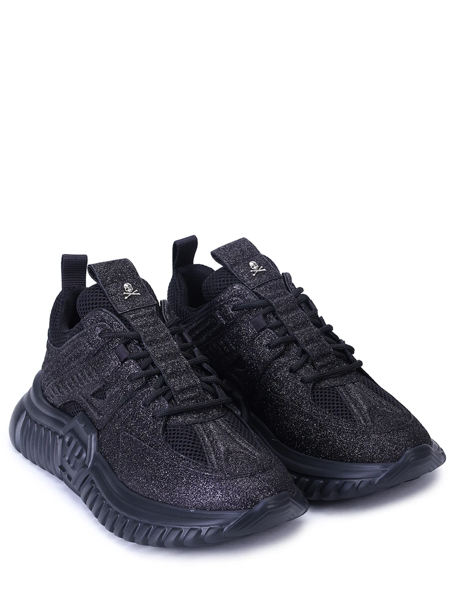 Кроссовки текстильные PHILIPP PLEIN USC0482/02 Черный  Фото 2