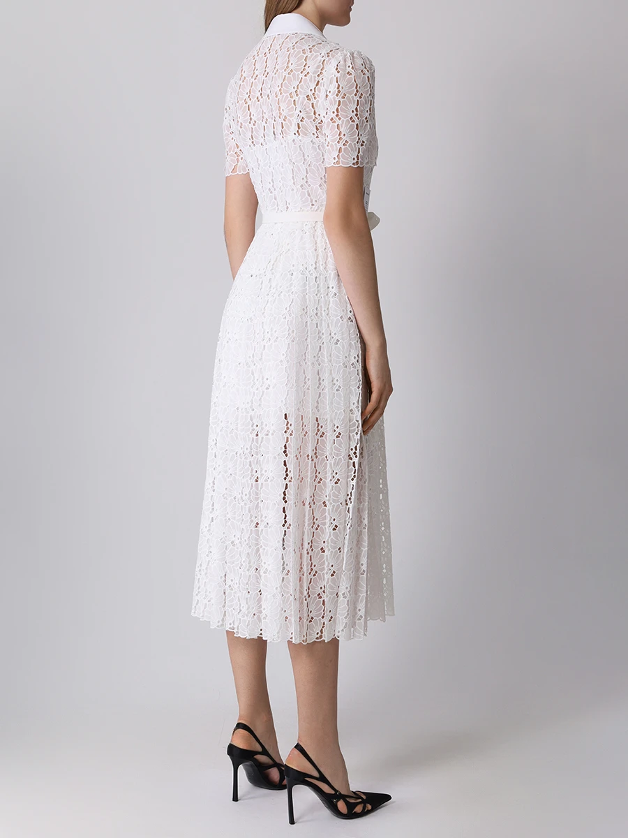 

Платье с шитьем, Белый, PF23-077M-W