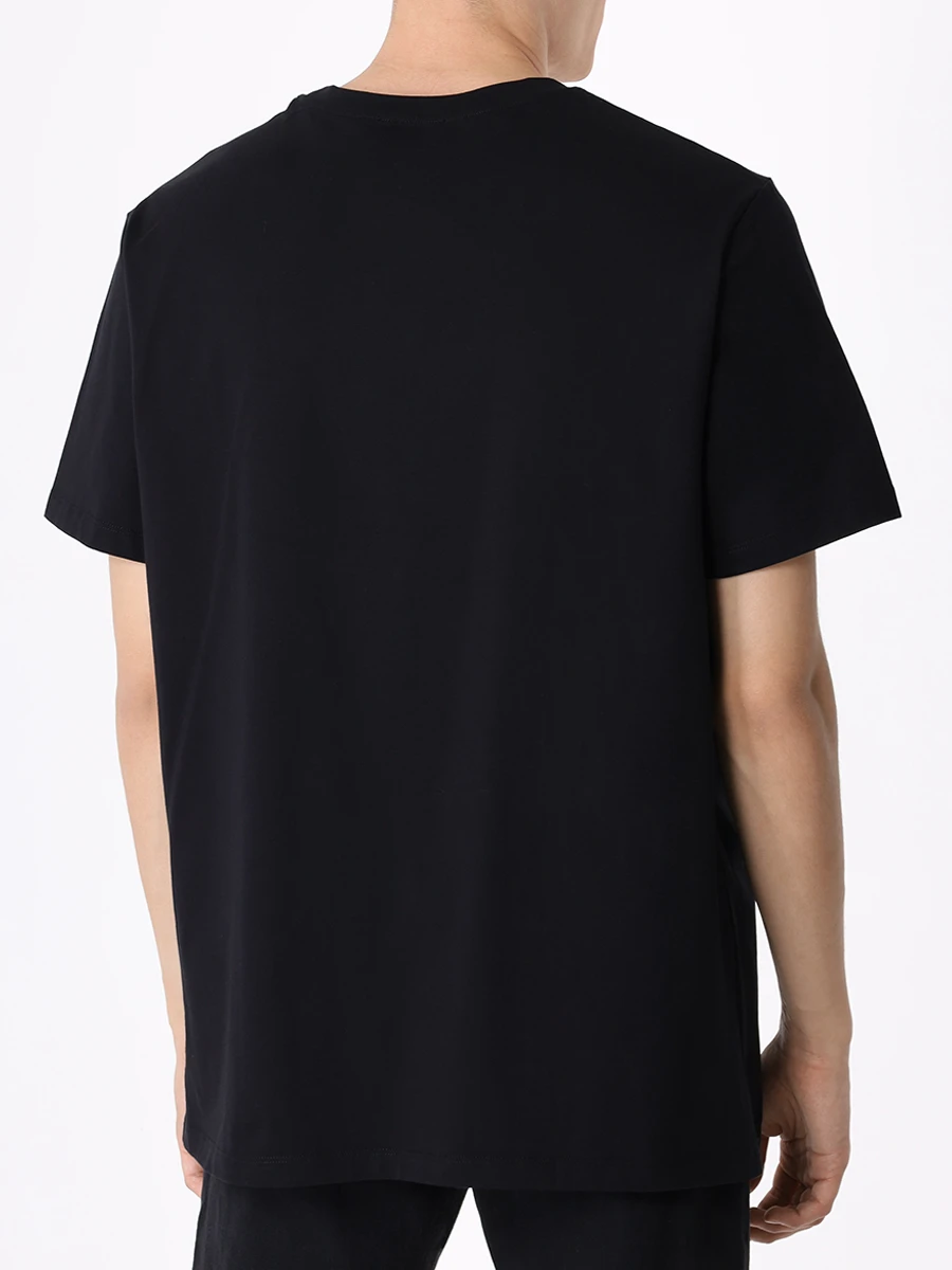 Футболка хлопковая BALMAIN BH1EG010BB99 Черный  Фото 3