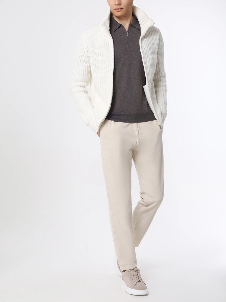 

Поло шерстяное, Коричневый, 55125/14290/046 Серо-